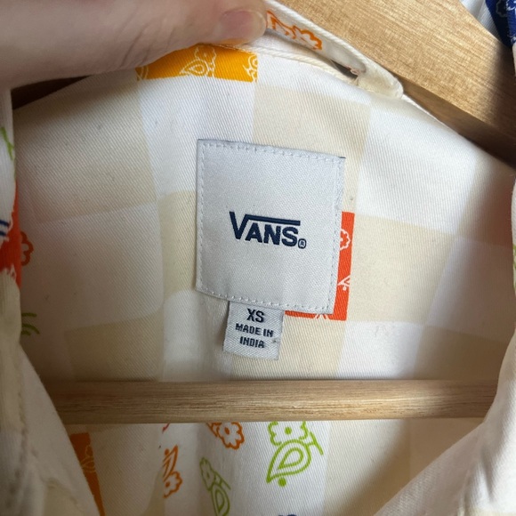 VANS NWT Anaheim Paisley Check Long Sleeve Buttondown Top - Picture 7 of 8